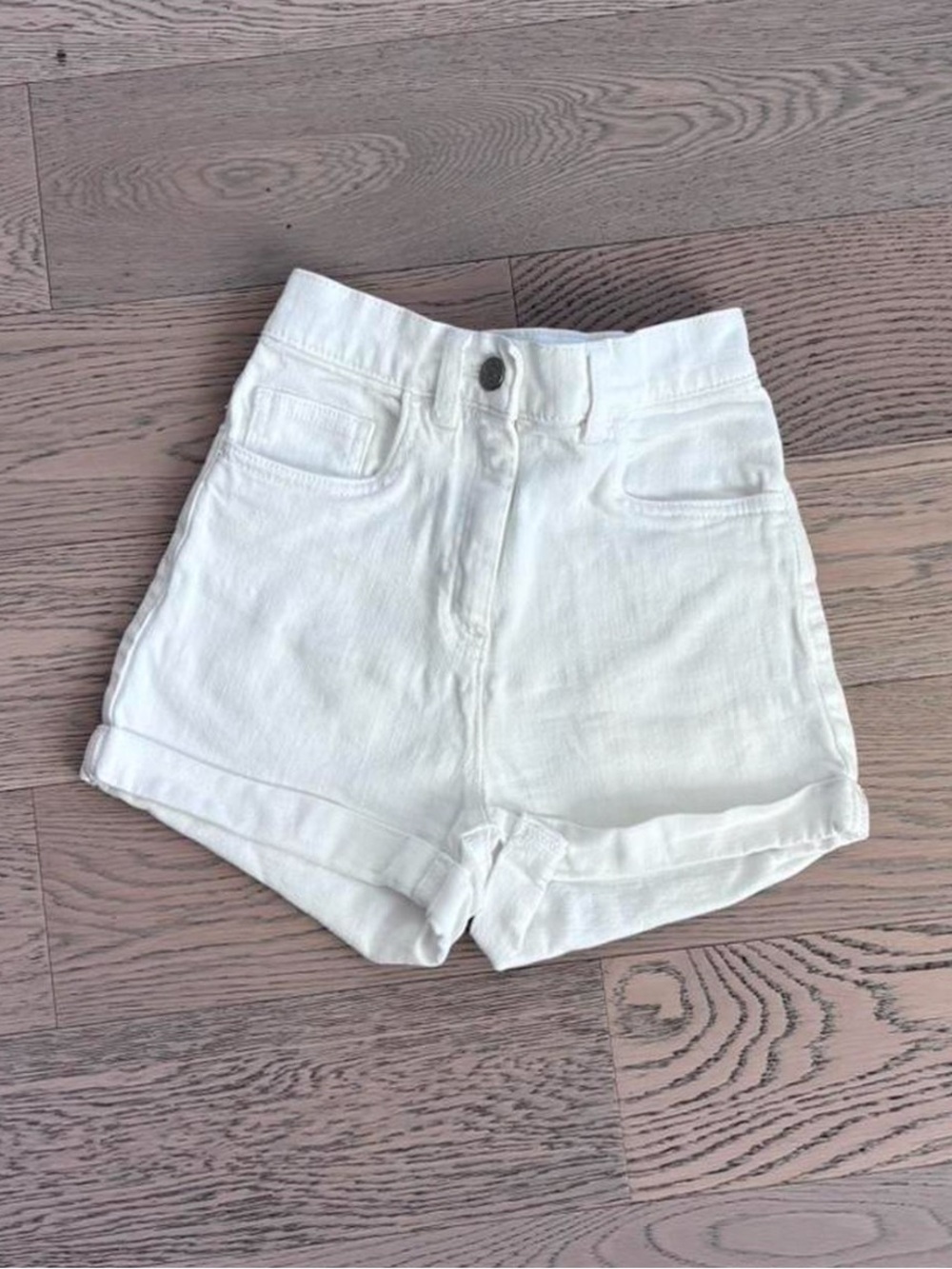 Wilfred White High-Rise Denim Shorts